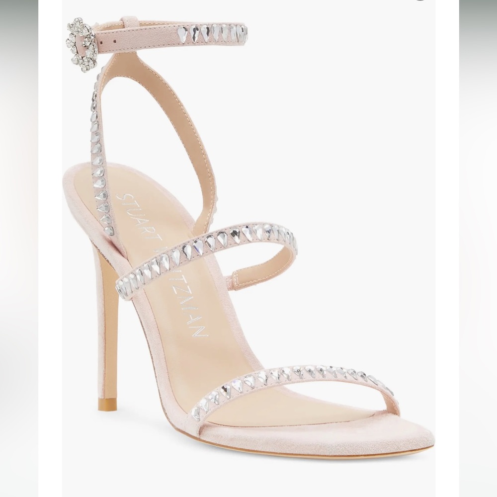 Stuart Weitzman Gemcut Strappy Sandal Size 11 Ballet Pink